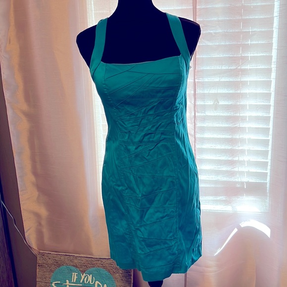 Teal cotton summer dress - Picture 1 of 2